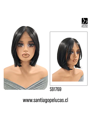 SB1769 SELENA LACE FRONT MELENA LISA BOB NEGRO