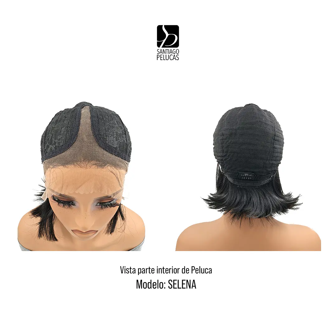 SB1769 SELENA LACE FRONT MELENA LISA BOB NEGRO 3