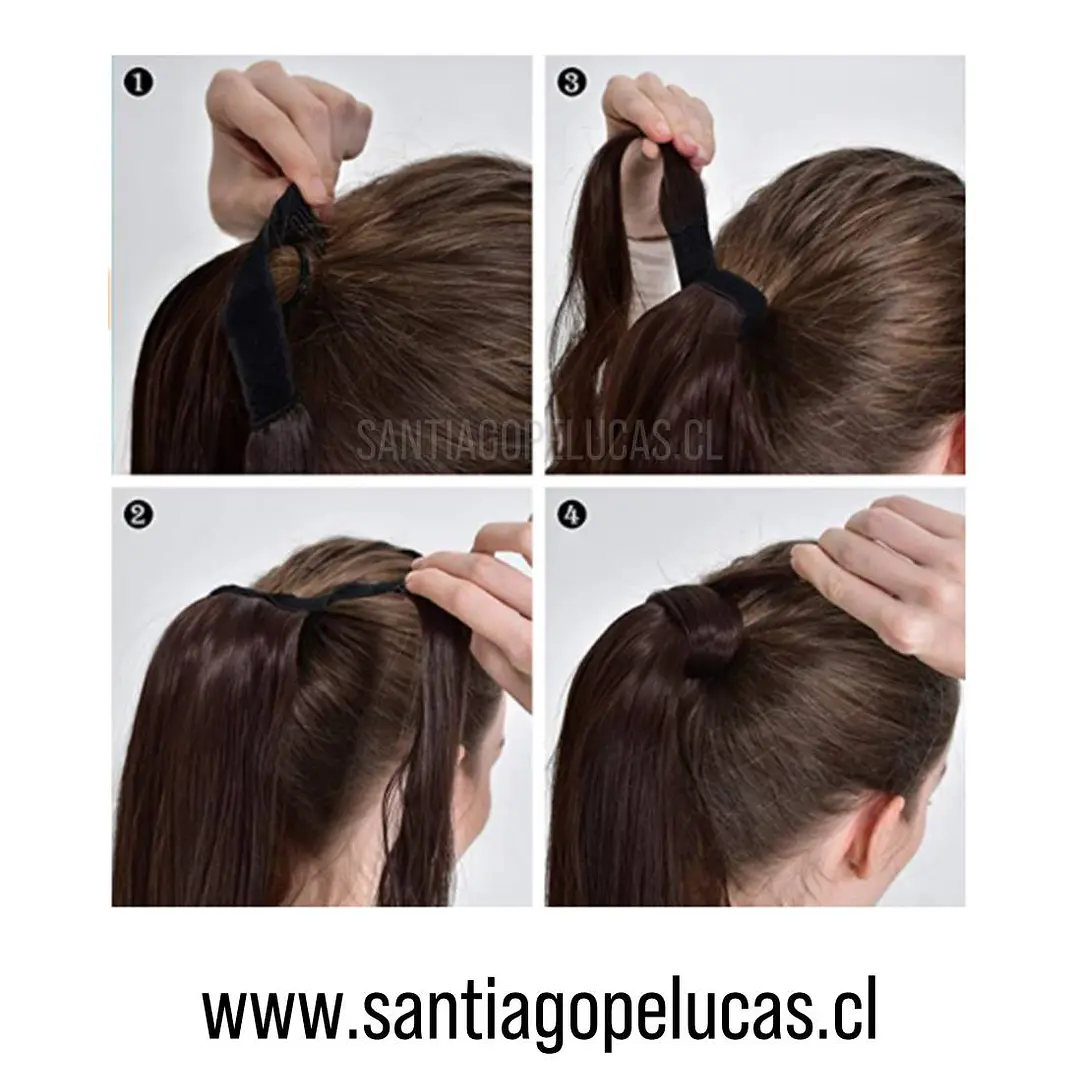 SB1672 POSTIZO DE COLA CON VELCRO LISO CHOCOLATE MATIZADO 2