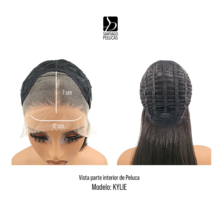 SB1766 KYLIE LACE FRONTAL LARGA LISA EN CAPAS CASTAÑO CON REFLEJOS 3