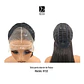 SB1766 KYLIE LACE FRONTAL LARGA LISA EN CAPAS CASTAÑO CON REFLEJOS - Miniatura 3
