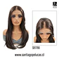 SB1766 KYLIE LACE FRONTAL LARGA LISA EN CAPAS CASTAÑO CON REFLEJOS - Miniatura 1