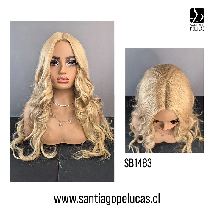 SB1483 LACE FRONT BASICA RUBIO BEIGE MATIZADO 1