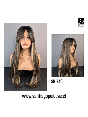 SB1746 GISELE LACE FRONT LISA ESCALONADA CASTAÑO VISADO CREC. OSCURO