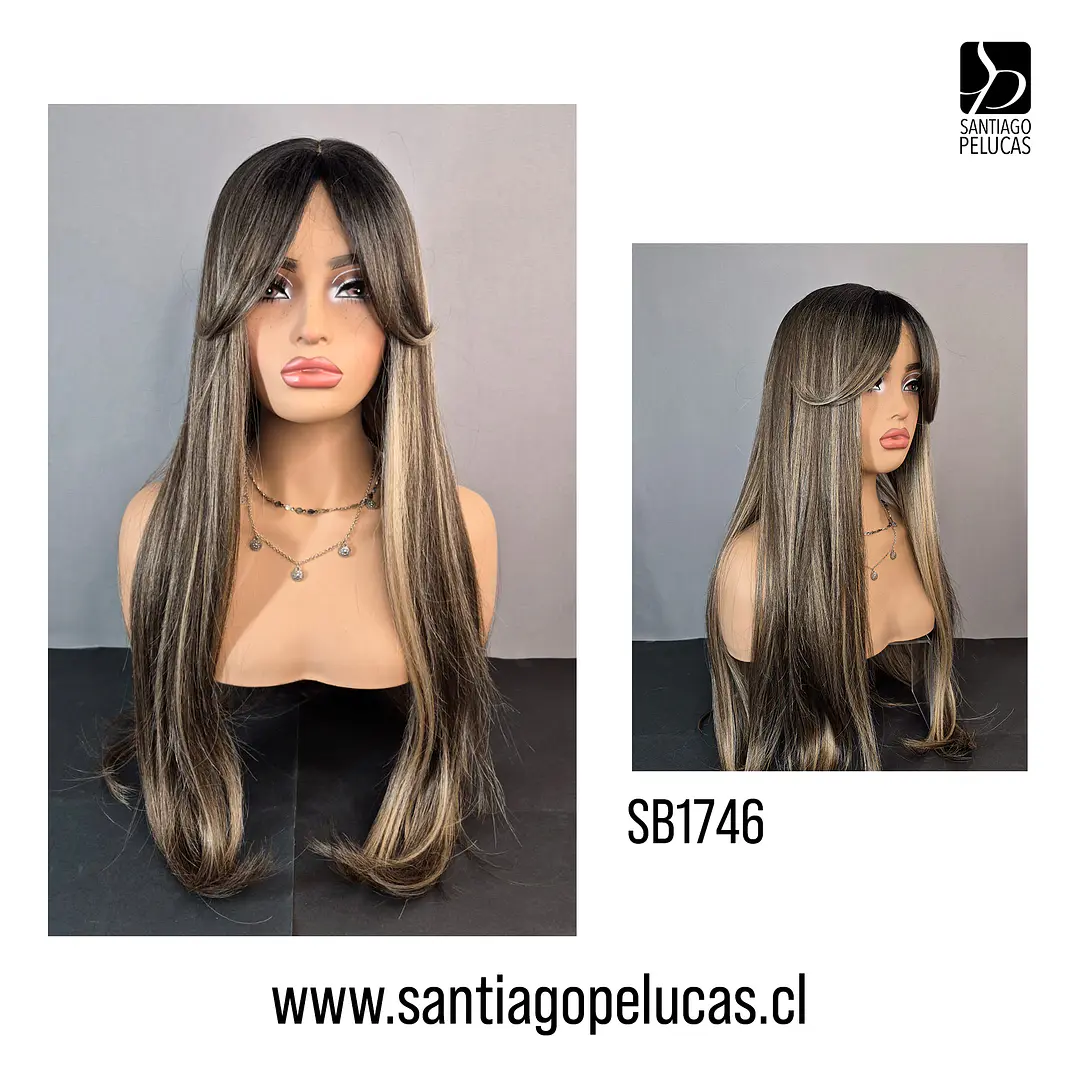 SB1746 GISELE LACE FRONT LISA ESCALONADA CASTAÑO VISADO CREC. OSCURO 1
