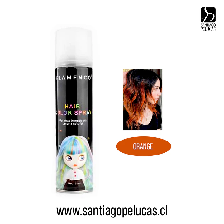 SPRAY COLORACION CABELLO - NARANJA 1