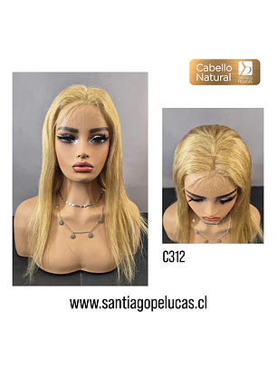 C312 LACE FRONTAL LARGA LISA RUBIO CLARO DORADO