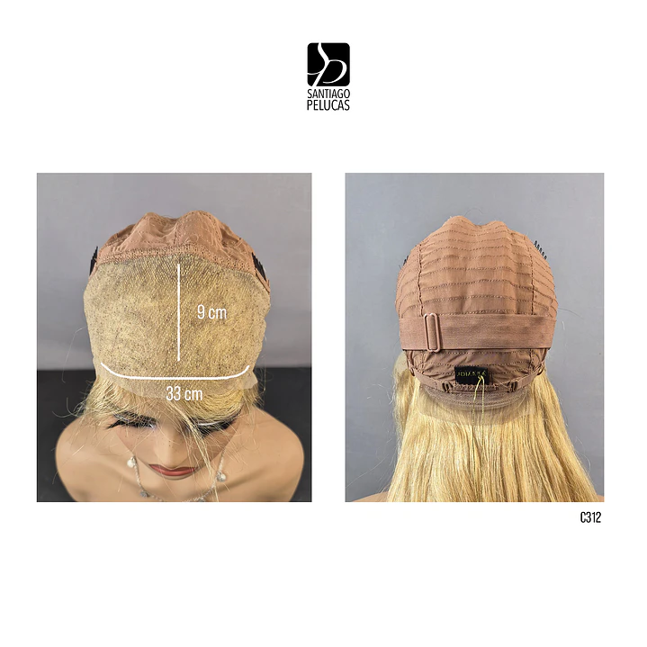 C312 LACE FRONTAL LARGA LISA RUBIO CLARO DORADO 3