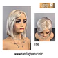C156 LACE FRONTAL MELENA LISA BOB CANAS PLATINADAS - Miniatura 1