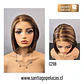 C298 LACE FRONT MELENA LISA CASTAÑO CON REFLEJOS - Miniatura 1