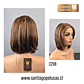 C298 LACE FRONT MELENA LISA CASTAÑO CON REFLEJOS - Miniatura 2