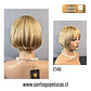 C149 NATURAL BOB CORTO LISA CON FLEQUILLO RUBIO CLARO BEIGE MATIZADO - Miniatura 2