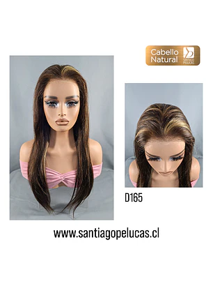 D165 VICTORIA LACE FRONTAL EXTRA LARGA RUBIO CENIZA CON REF. DORADO