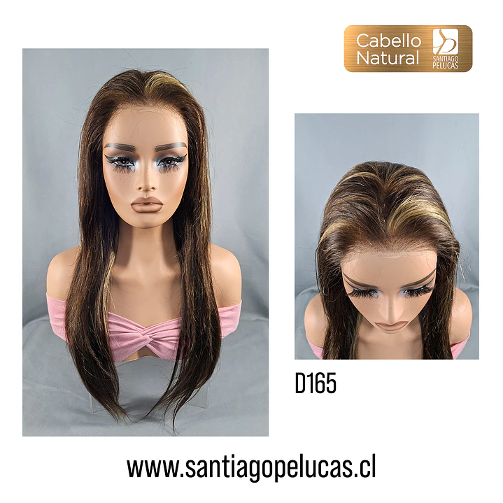 D165 VICTORIA LACE FRONTAL EXTRA LARGA RUBIO CENIZA CON REF. DORADO 1