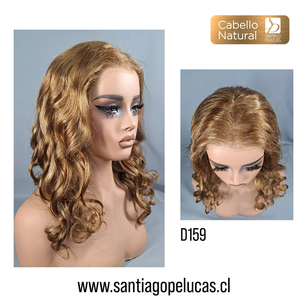 D159 BREA LACE FRONTAL LARGA CON ONDAS RUBIO DORADO MATIZADO 3