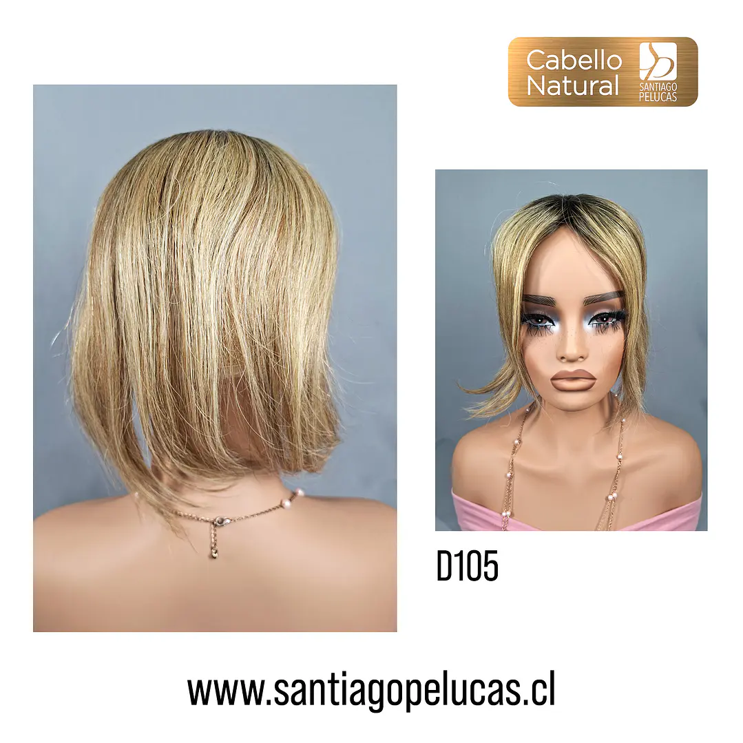 D105 TAMY TOPPER NATURAL LACE RUBIO MATIZADO CON CREC. 2