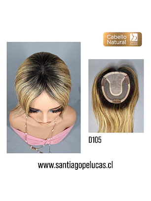 D105 TAMY TOPPER NATURAL LACE RUBIO MATIZADO CON CREC.
