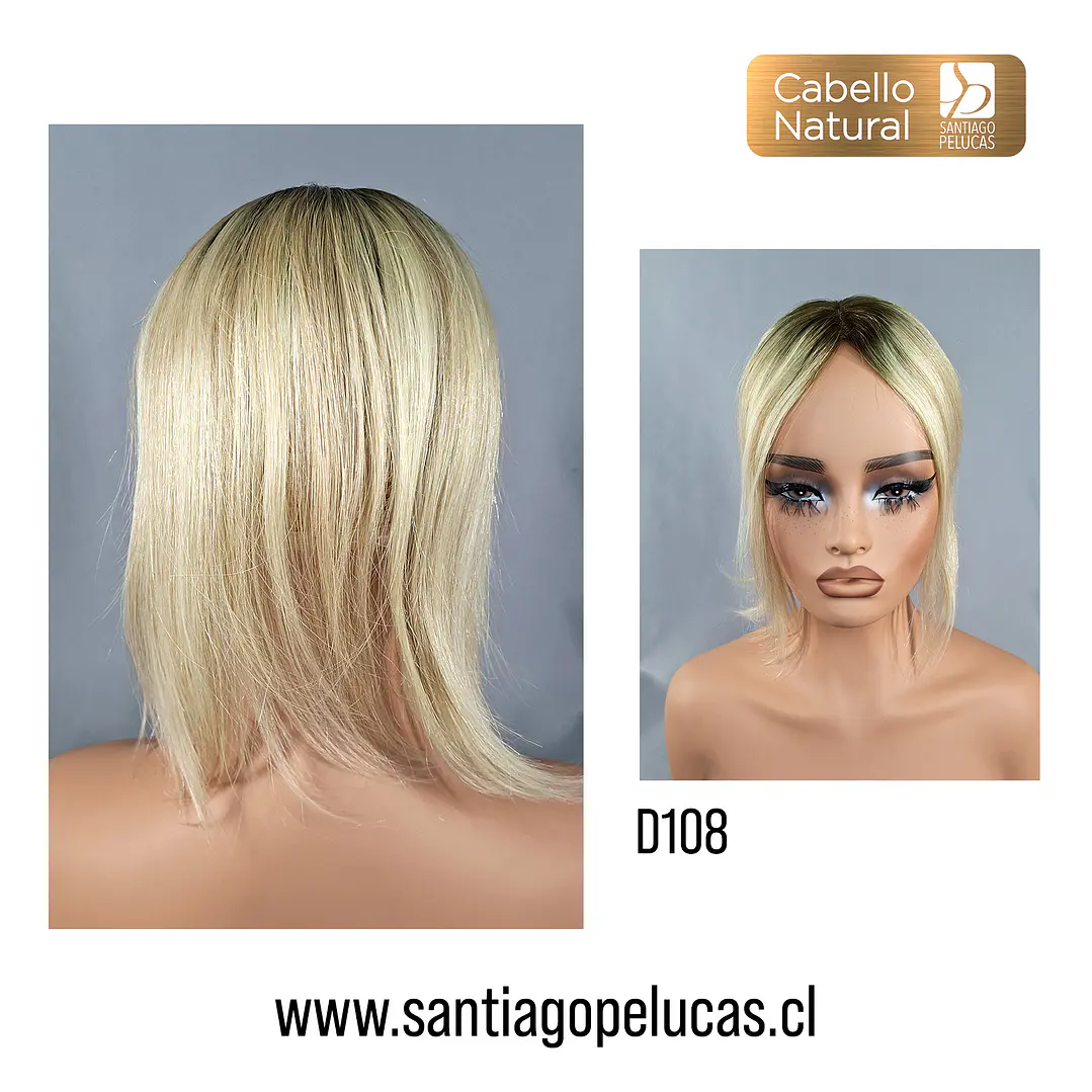 D108 TAMY TOPPER NATURAL LACE RUBIO PLATINADO CON CREC. OSCURO 2