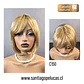 C150 NATURAL BOB MELENA LISA CON FLEQUILLO RUBIO BEIGE MATIZADO - Miniatura 1