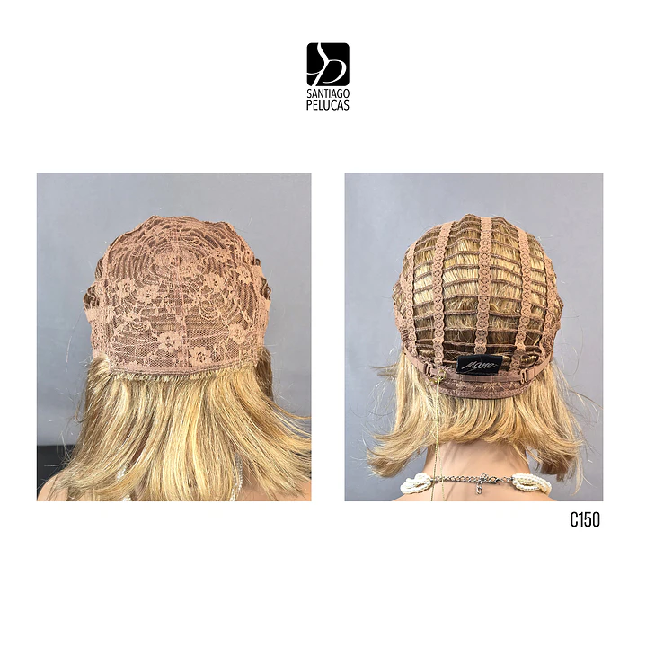 C150 NATURAL BOB MELENA LISA CON FLEQUILLO RUBIO BEIGE MATIZADO 3