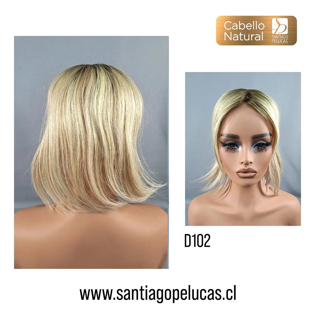 D102 TAMY TOPPER NATURAL LACE RUBIO CLARO CON CRECIMIENTO 2