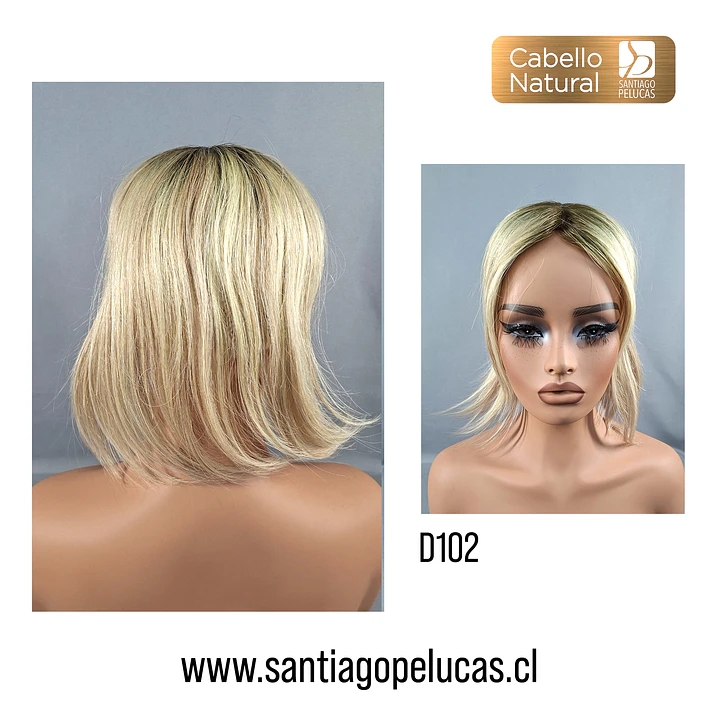 D102 TAMY TOPPER NATURAL LACE RUBIO CLARO CON CRECIMIENTO 2