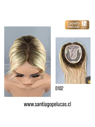 D102 TAMY TOPPER NATURAL LACE RUBIO CLARO CON CRECIMIENTO
