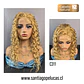 C311 LACE FRONTAL LARGA CRESPA EN CAPAS RUBIO CLARO DORADO - Miniatura 1