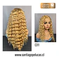 C311 LACE FRONTAL LARGA CRESPA EN CAPAS RUBIO CLARO DORADO - Miniatura 2