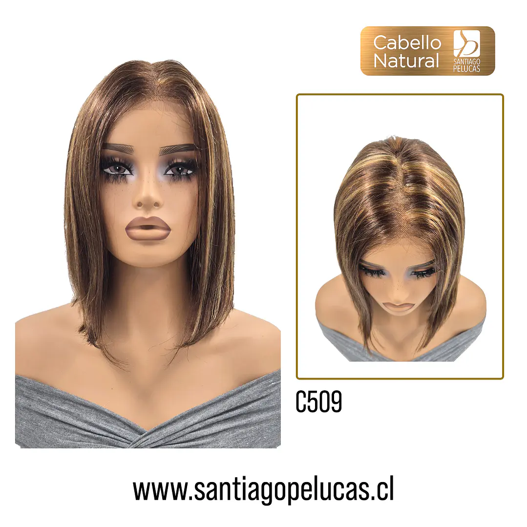 C509 LACE FRONT MELENA LISA BOB CASTAÑO VISADO 1