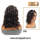 D169 AMBER LACE FRONTAL MELENA CRESPA CASTAÑO OSCURO - Miniatura 2