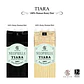 D121 TIARA CORTINA NATURAL LISA HILO Y MICROPEINES CASTAÑO OSCURO - Miniatura 3