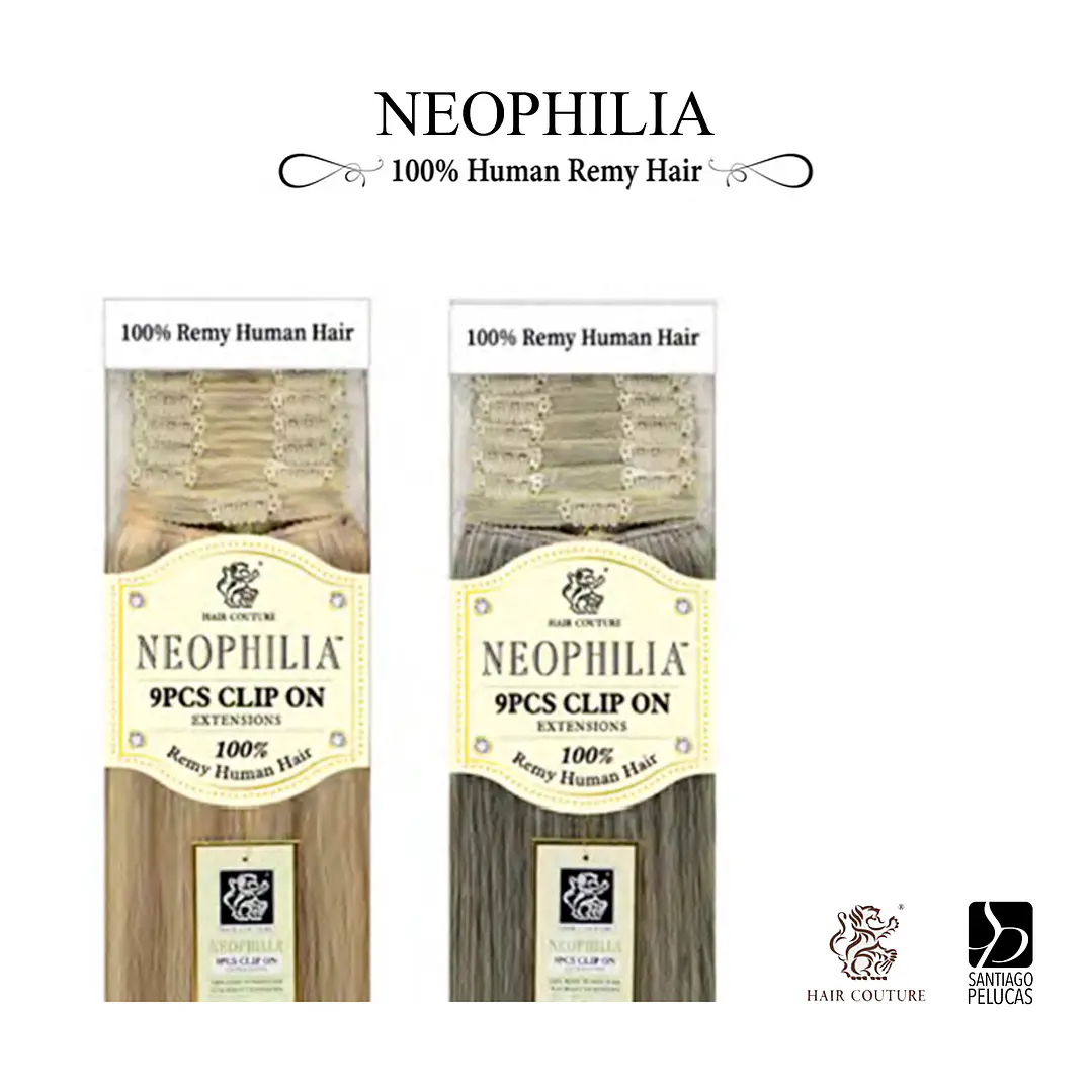 D127 NEO CORTINA NATURAL LISA CON MICROPEINES RUBIO (9 Piezas) 3