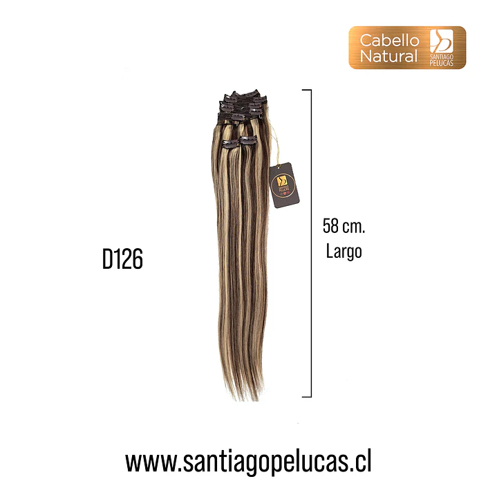 D126 NEO CORTINA NATURAL LISA CON MICROPEINES RUBIO CENIZA VISADO (9 Piezas) 2