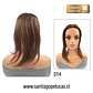D114 CHLOE TOPPER NATURAL LACE CASTAÑO CLARO - Miniatura 2