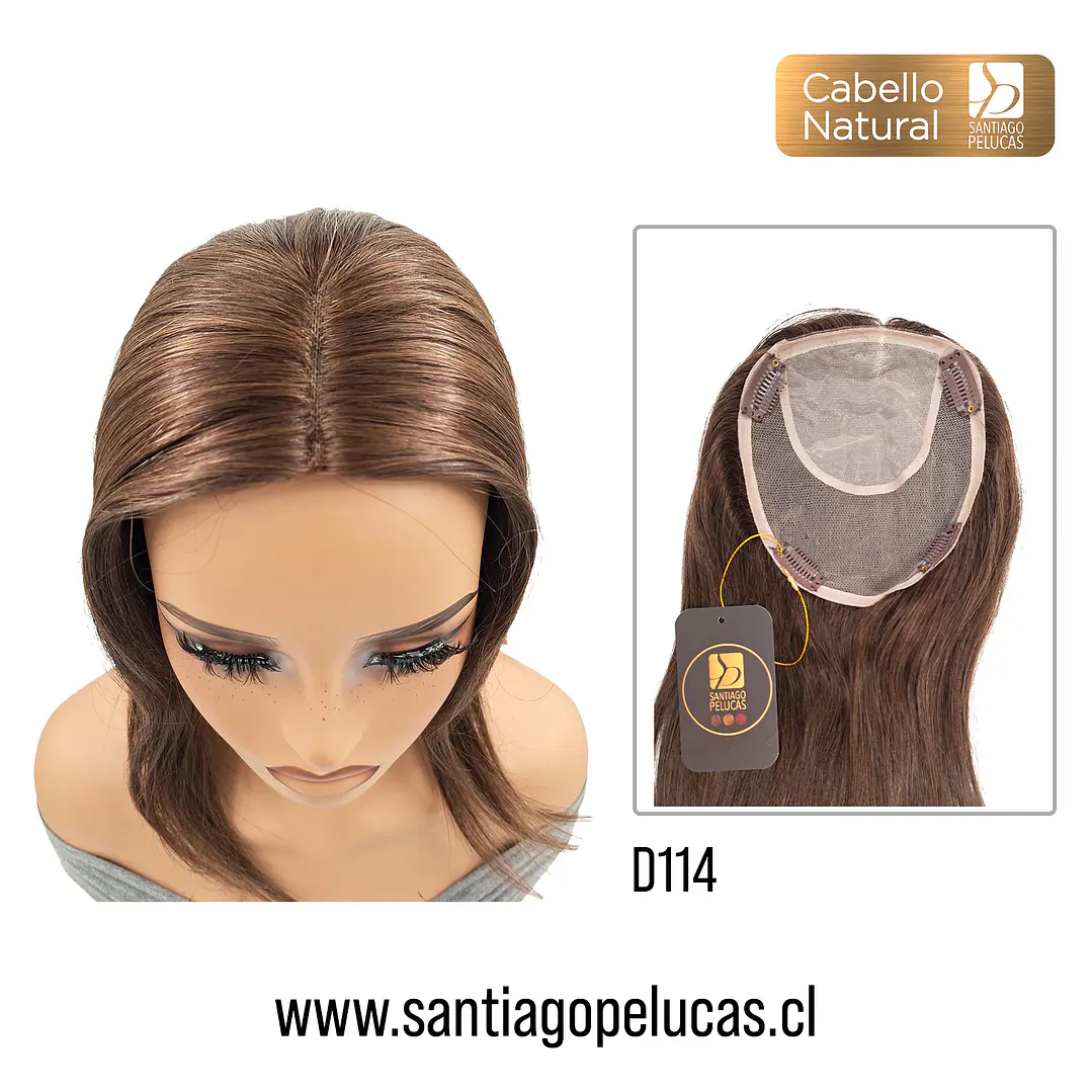 D114 CHLOE TOPPER NATURAL LACE CASTAÑO CLARO 1
