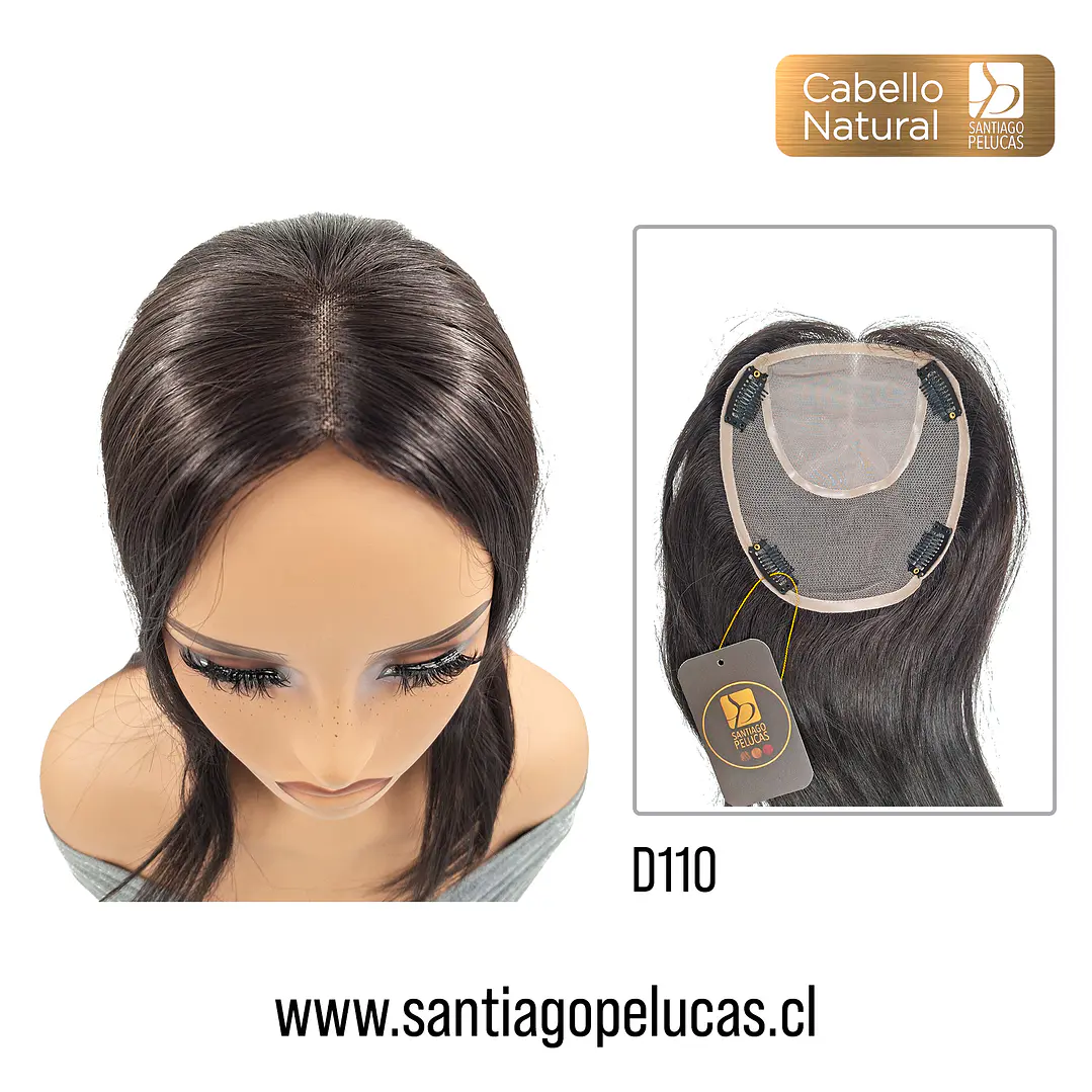 D110 CHLOE TOPPER NATURAL LACE CASTAÑO OSCURO 1