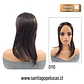 D110 CHLOE TOPPER NATURAL LACE CASTAÑO OSCURO - Miniatura 2