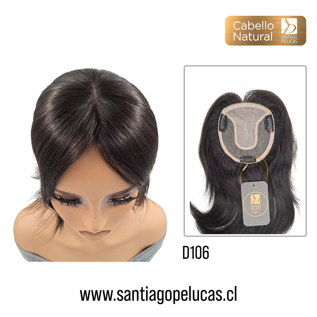 D106 TAMY TOPPER NATURAL LACE CASTAÑO OSCURO 1