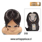 D106 TAMY TOPPER NATURAL LACE CASTAÑO OSCURO - Miniatura 1