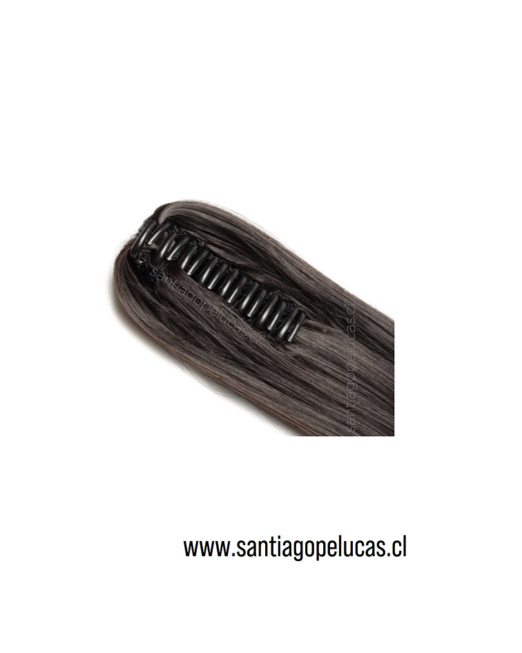 SB 0244 POSTIZO DE TRABA LISO CASTAÑO OSCURO