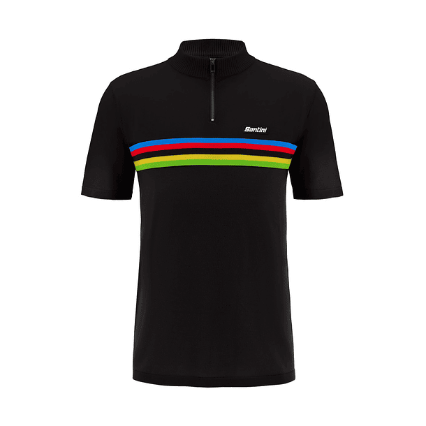 Camiseta Polo Santini UCI WORLD CHAMPION - Black 1