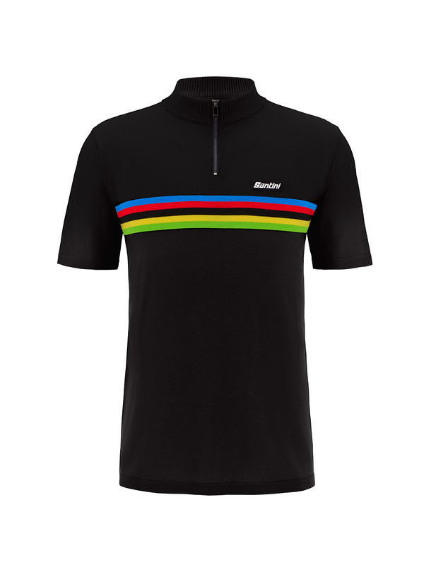Camiseta Polo Santini UCI WORLD CHAMPION - Black
