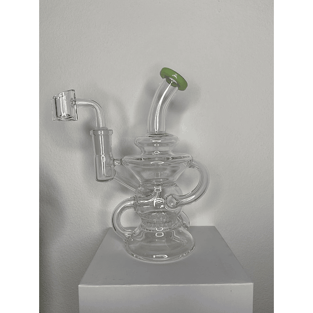 Bong Vidrio Extracto Percolador Verde