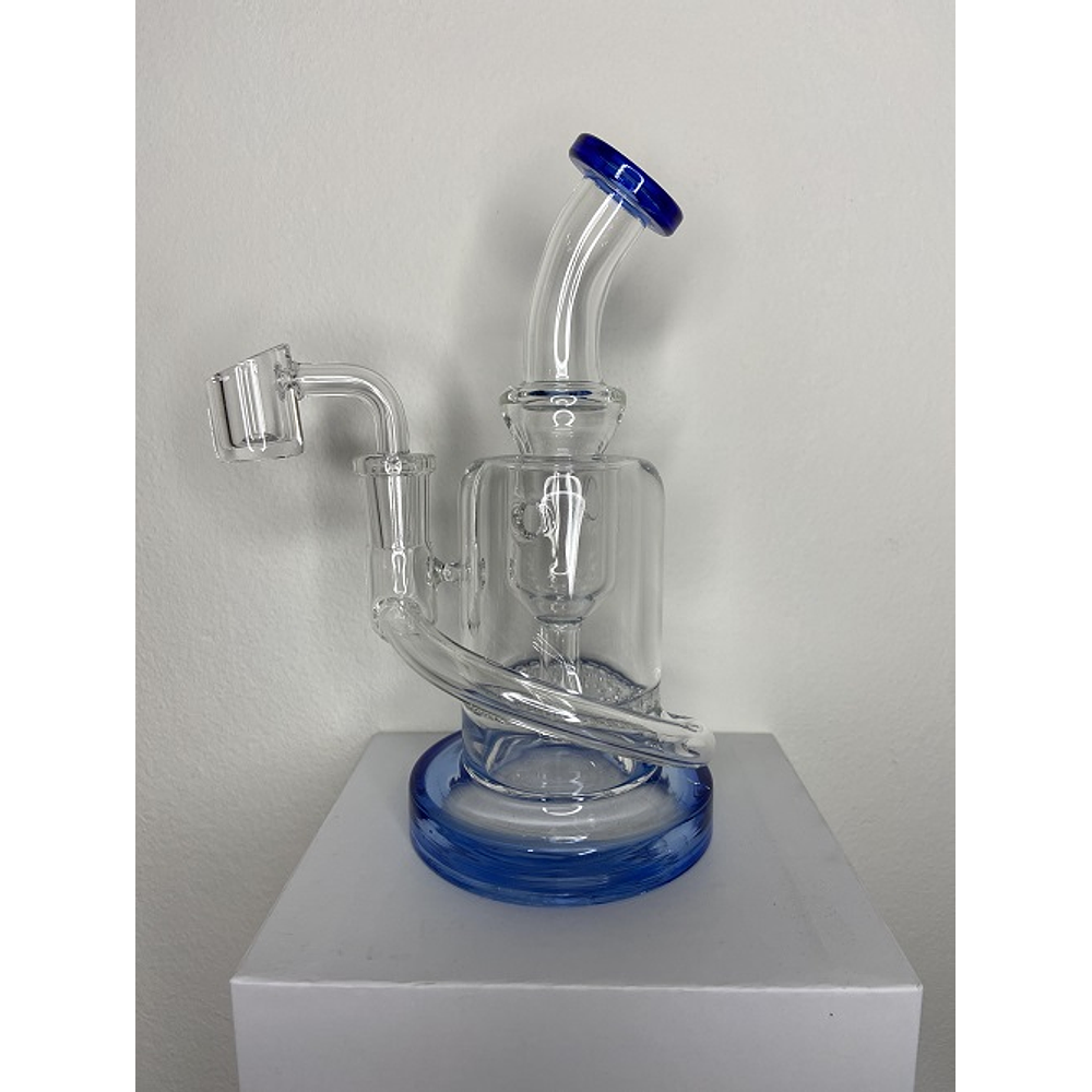 Bong Vidrio Extracto Percolador Azul