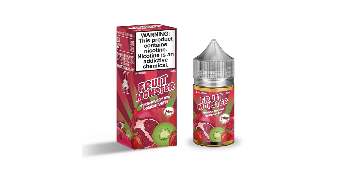 elfbar nachfüll pod läuft aus Fruity Vape Frozen Fruit Monster 30ml Salt Nicotine E-liquid 48 Mg  (Strawberry Kiwi Fresh Vaping Experience