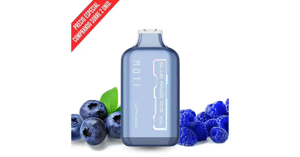 Moti Ultra Blue Razz ICE 6K Puff | SantiVape Shop
