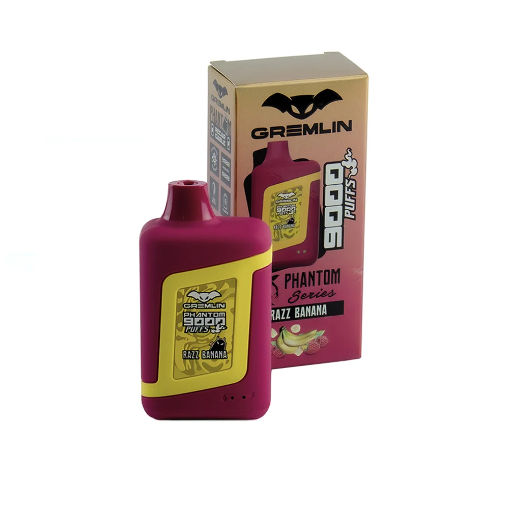gremlin disposable vape how to use Phantom Razz Banana 9000 Puff fOR bEGINNERS Flavor:Pineapple Guava Acloud All in One