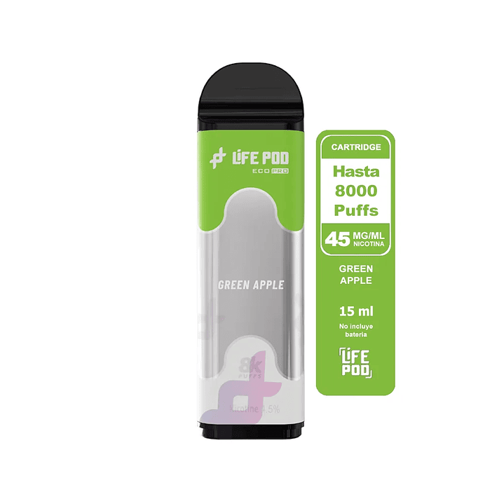 Life Pod Recarga Green Apple 8.000 Puff 1