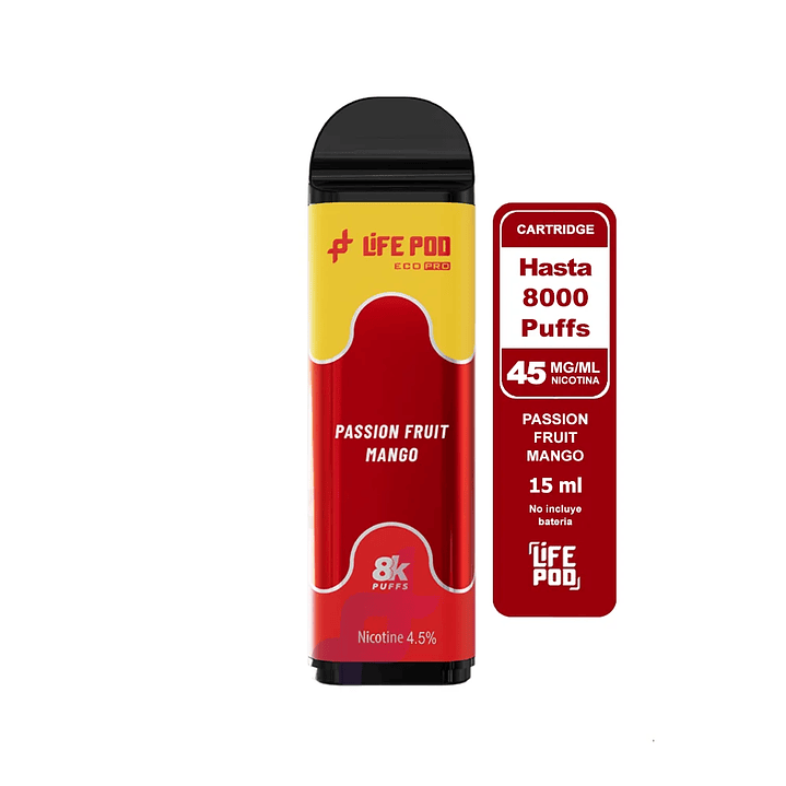 Life Pod Recarga Passion Fruit Mango 8.000 Puff 1